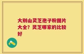 大别山灵芝孢子粉图片大全？灵芝哪家的比较好
