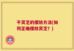 干灵芝的摆放方法(如何正确摆放灵芝？)