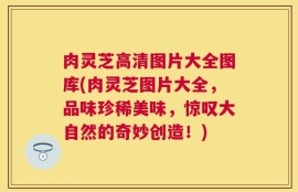 肉灵芝高清图片大全图库(肉灵芝图片大全，品味珍稀美味，惊叹大自然的奇妙创造！)