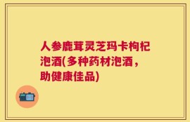 人参鹿茸灵芝玛卡枸杞泡酒(多种药材泡酒，助健康佳品)