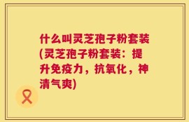 什么叫灵芝孢子粉套装(灵芝孢子粉套装：提升免疫力，抗氧化，神清气爽)