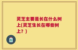 灵芝主要是长在什么树上(灵芝生长在哪些树上？)