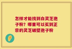 怎样才能找到白灵芝孢子粉？哪里可以买到正宗的灵芝破壁孢子粉