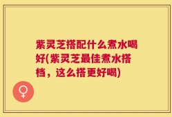 紫灵芝搭配什么煮水喝好(紫灵芝最佳煮水搭档，这么搭更好喝)