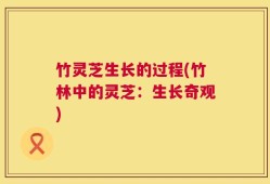 竹灵芝生长的过程(竹林中的灵芝：生长奇观)