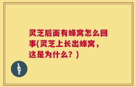 灵芝后面有蜂窝怎么回事(灵芝上长出蜂窝，这是为什么？)