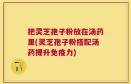把灵芝孢子粉放在汤药里(灵芝孢子粉搭配汤药提升免疫力)