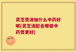 灵芝煲汤加什么中药好呢(灵芝汤配合哪些中药煲更好)