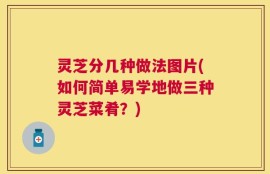 灵芝分几种做法图片(如何简单易学地做三种灵芝菜肴？)