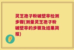 灵芝孢子粉破壁率检测步骤(测量灵芝孢子粉破壁率的步骤及结果简报)