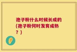 孢子粉什么时候长成的(孢子粉何时发育成熟？)