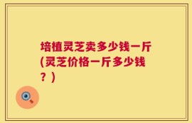 培植灵芝卖多少钱一斤(灵芝价格一斤多少钱？)