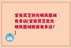 宝安灵芝到光明凤凰城有多远(宝安灵芝至光明凤凰城距离有多远？)