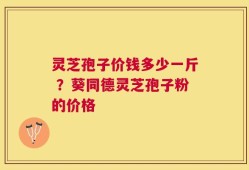 灵芝孢子价钱多少一斤 ？葵同德灵芝孢子粉的价格