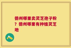 德州哪里卖灵芝孢子粉？德州哪里有种植灵芝地