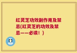 红灵芝功效副作用及禁忌(红灵芝的功效及禁忌——必读！)