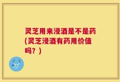 灵芝用来浸酒是不是药(灵芝浸酒有药用价值吗？)