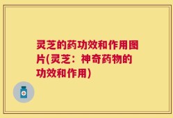 灵芝的药功效和作用图片(灵芝：神奇药物的功效和作用)