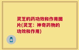 灵芝的药功效和作用图片(灵芝：神奇药物的功效和作用)