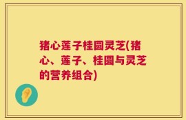 猪心莲子桂圆灵芝(猪心、莲子、桂圆与灵芝的营养组合)