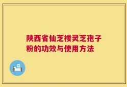 陕西省仙芝楼灵芝孢子粉的功效与使用方法