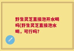 野生灵芝直接泡开水喝吗(野生灵芝直接泡水喝，可行吗？