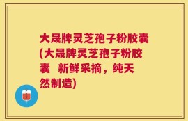 大晟牌灵芝孢子粉胶囊(大晟牌灵芝孢子粉胶囊  新鲜采摘，纯天然制造)