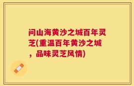 问山海黄沙之城百年灵芝(重温百年黄沙之城，品味灵芝风情)