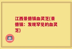 江西景德镇血灵芝(景德镇：发现罕见的血灵芝)