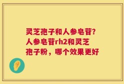 灵芝孢子和人参皂苷？人参皂苷rh2和灵芝孢子粉，哪个效果更好