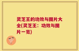灵芝王的功效与图片大全(灵芝王：功效与图片一览)