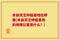 单县灵芝种植基地在哪里(单县灵芝种植基地的地理位置是什么？)