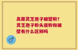 高原灵芝孢子破壁粉？灵芝孢子粉头道粉和破壁有什么区别吗
