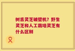 树舌灵芝破壁机？野生灵芝和人工栽培灵芝有什么区别