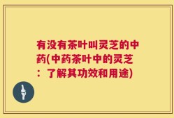 有没有茶叶叫灵芝的中药(中药茶叶中的灵芝：了解其功效和用途)