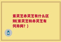 紫灵芝赤灵芝有什么区别(紫灵芝和赤灵芝有何异同？)