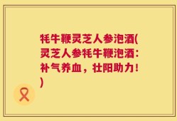 牦牛鞭灵芝人参泡酒(灵芝人参牦牛鞭泡酒：补气养血，壮阳助力！)