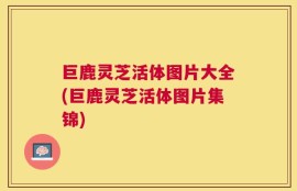 巨鹿灵芝活体图片大全(巨鹿灵芝活体图片集锦)