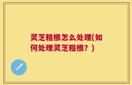 灵芝粗根怎么处理(如何处理灵芝粗根？)