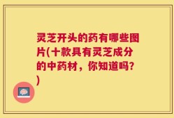 灵芝开头的药有哪些图片(十款具有灵芝成分的中药材，你知道吗？)