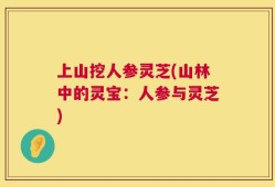 上山挖人参灵芝(山林中的灵宝：人参与灵芝)