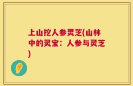 上山挖人参灵芝(山林中的灵宝：人参与灵芝)