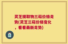 灵芝提取物三萜价格走势(灵芝三萜价格变化，看看最新走势)