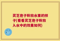 灵芝孢子粉放水里的样子(看看灵芝孢子粉放入水中的效果如何)