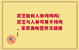 灵芝能和人参炖鸡吗(灵芝与人参可用于炖鸡，家常美味营养又健康)