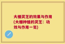 大棚灵芝的效果与作用(大棚种植的灵芝：功效与作用一览)