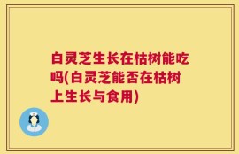 白灵芝生长在枯树能吃吗(白灵芝能否在枯树上生长与食用)
