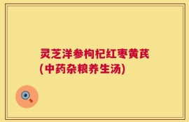 灵芝洋参枸杞红枣黄芪(中药杂粮养生汤)