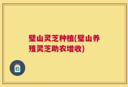 璧山灵芝种植(璧山养殖灵芝助农增收)