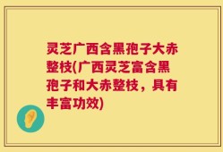 灵芝广西含黑孢子大赤整枝(广西灵芝富含黑孢子和大赤整枝，具有丰富功效)